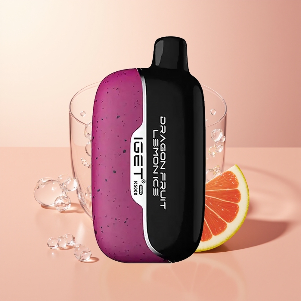 Dragon Fruit Lemon Ice IGET Moon K5000 5000 Puffs Mesh Coil Disposable Vape
