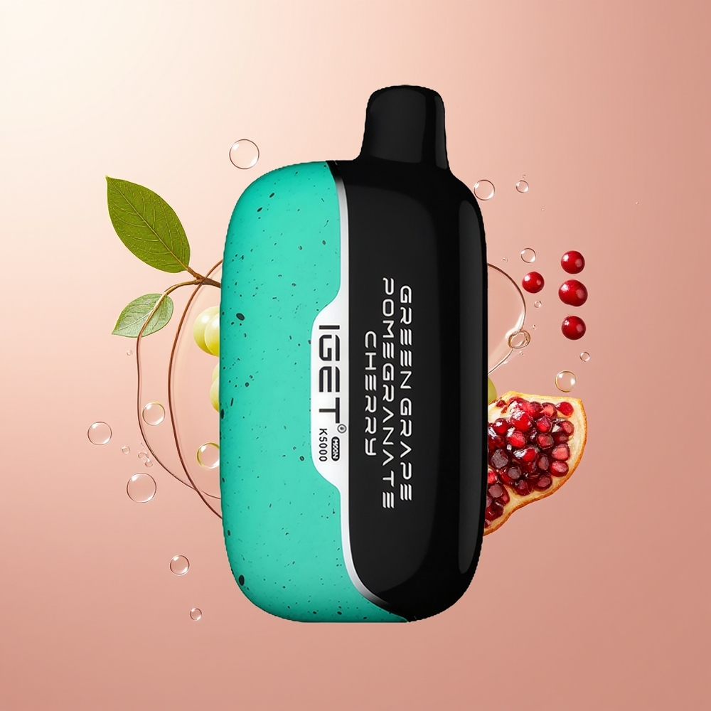 Green Grape Pomegranate Cherry IGET Moon K5000 5000 Puffs PC Disposable Vape
