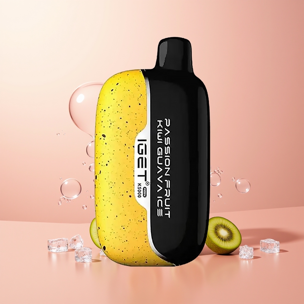 Passion Fruit Kiwi Guava Ice IGET Moon K5000 5000 Puffs PC Disposable Vape
