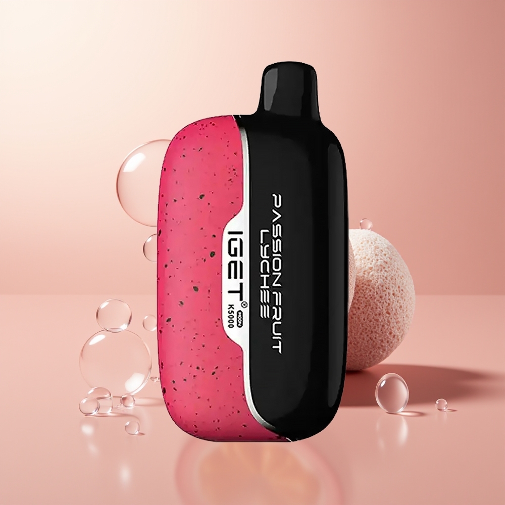 Passion Fruit Lychee IGET Moon K5000 5000 Puffs Mesh Coil Disposable Vape