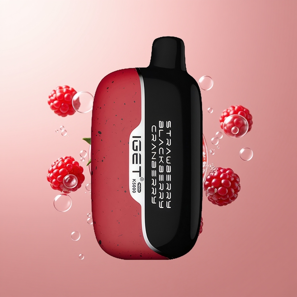 Strawberry Blackberry Cranberry IGET Moon K5000 5000 Puffs Disposable Vape PC
