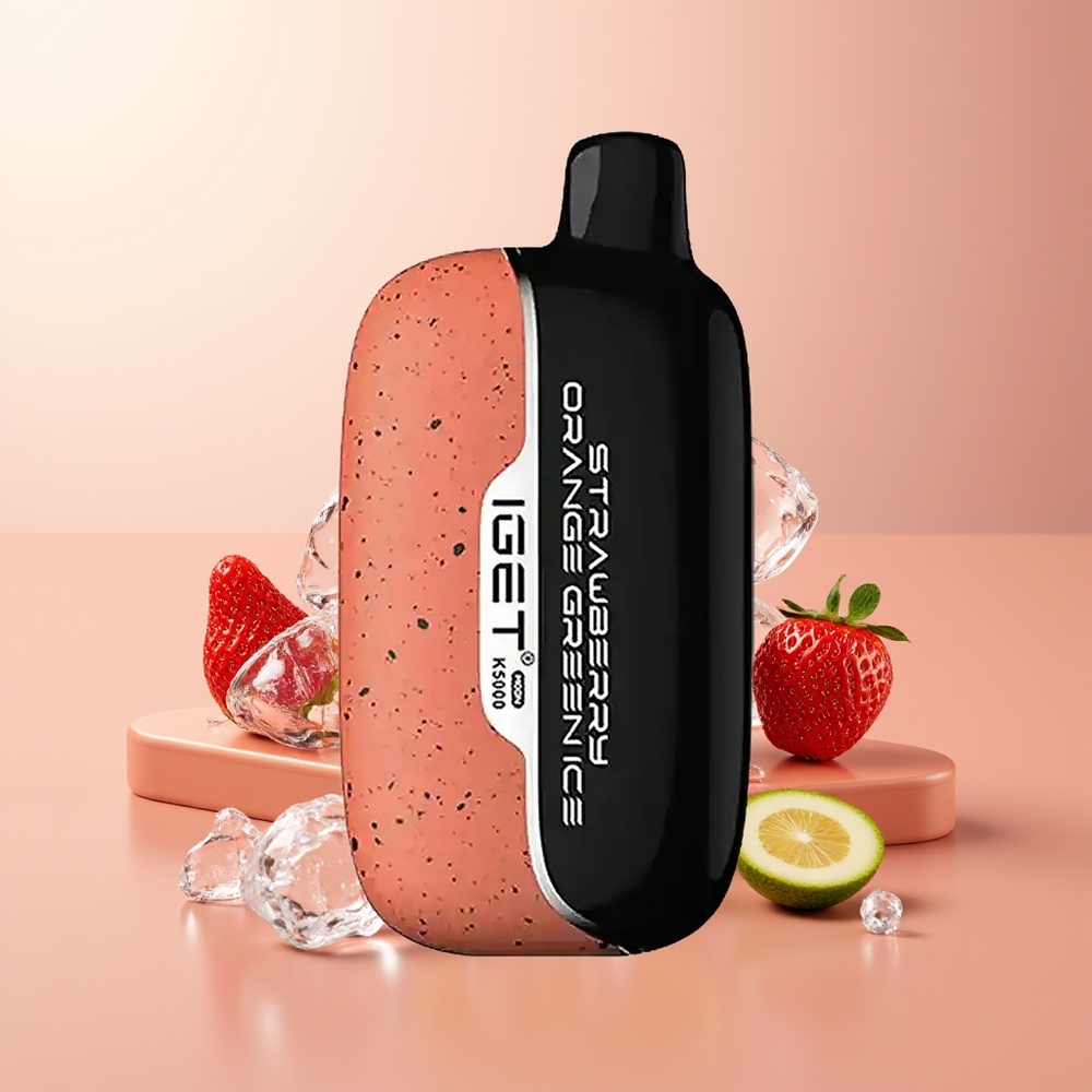 Strawberry Orange Green Ice IGET Moon K5000 5000 Puffs PC Disposable Vape