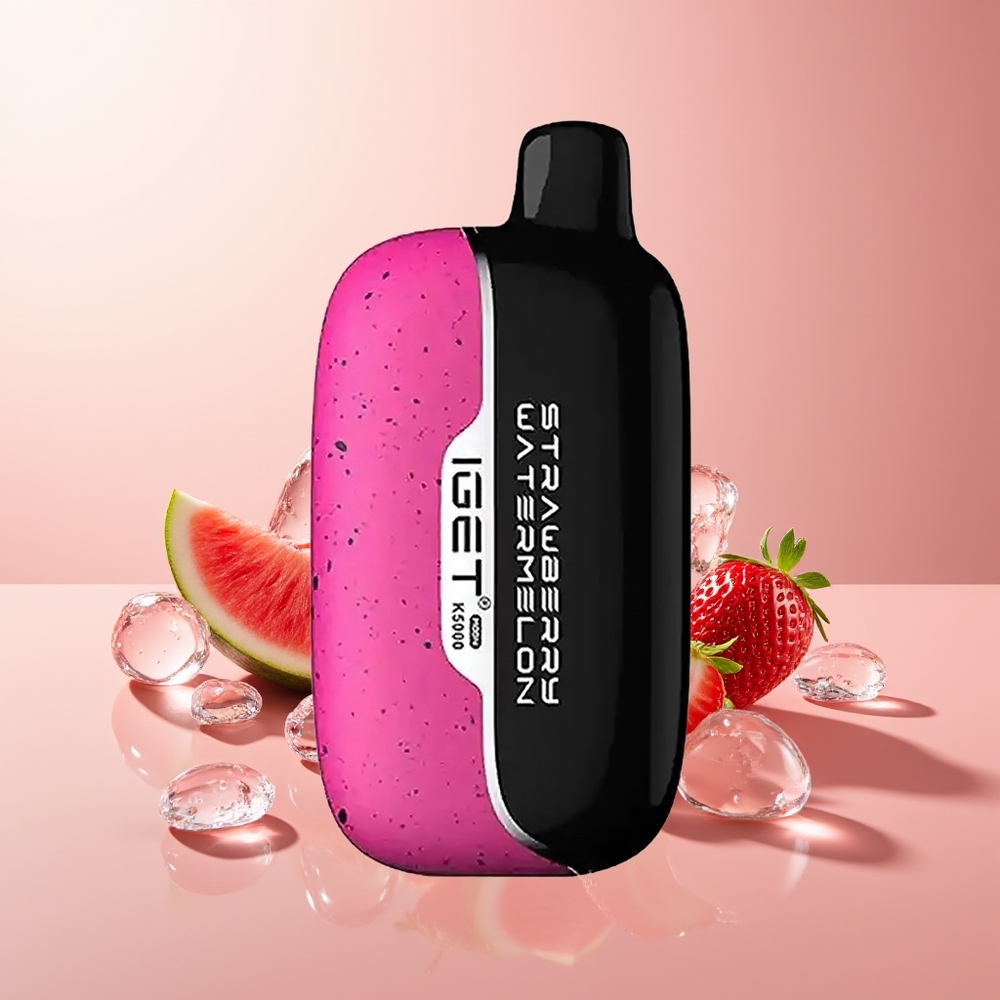 Strawberry Watermelon Ice IGET Moon K5000 5000 Puffs PC Disposable Vape