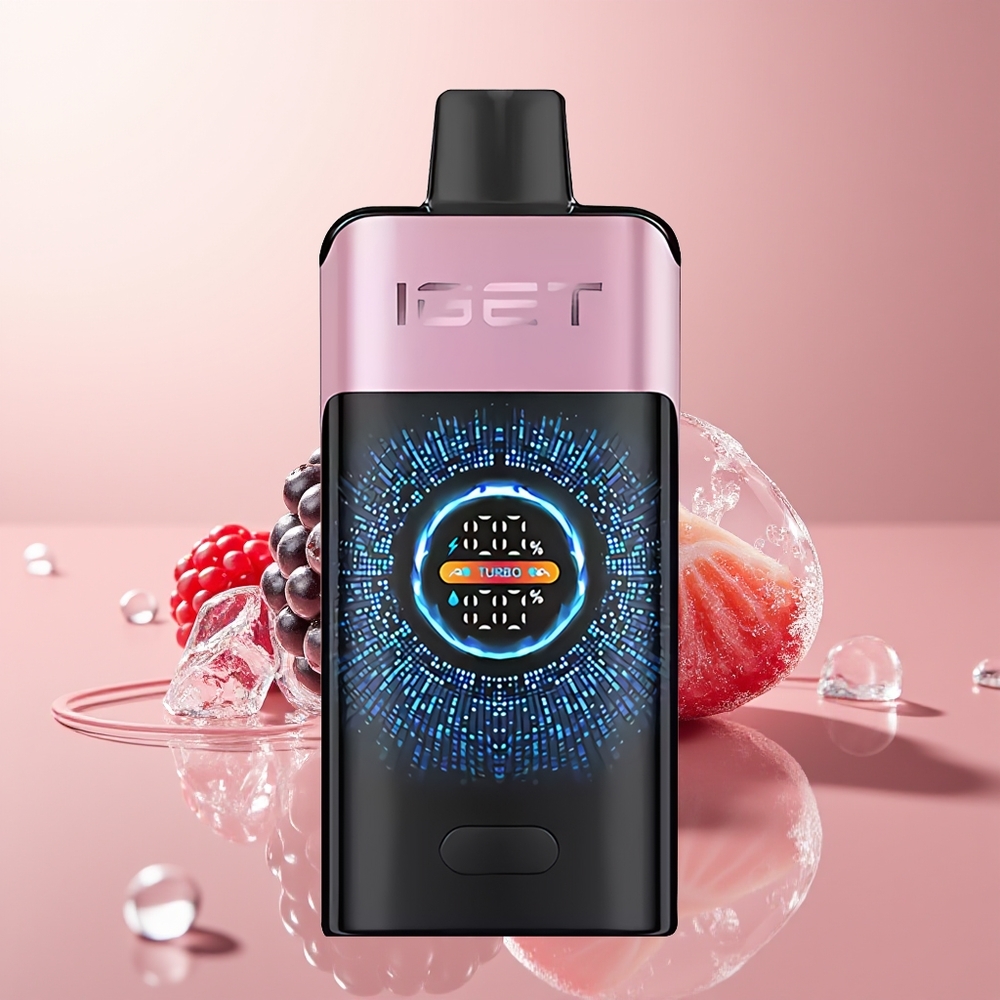 Blackberry Ice IGET ONE 12000 Puffs with Large Curved Color Screen