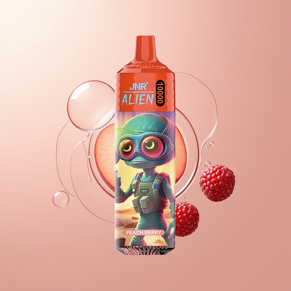 Peach Berry JNR Alien 10000 Puffs LED