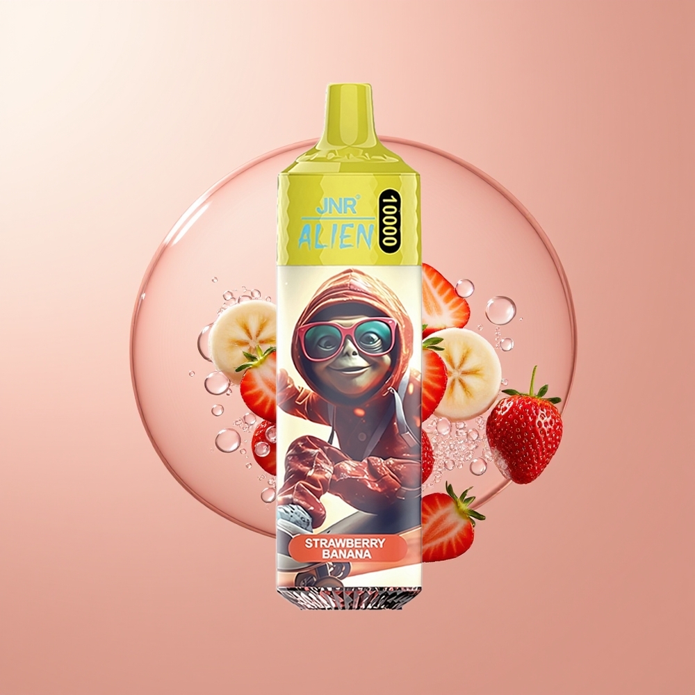 Strawberry Banana JNR Alien 10000 Puffs 850mAh RGB LED