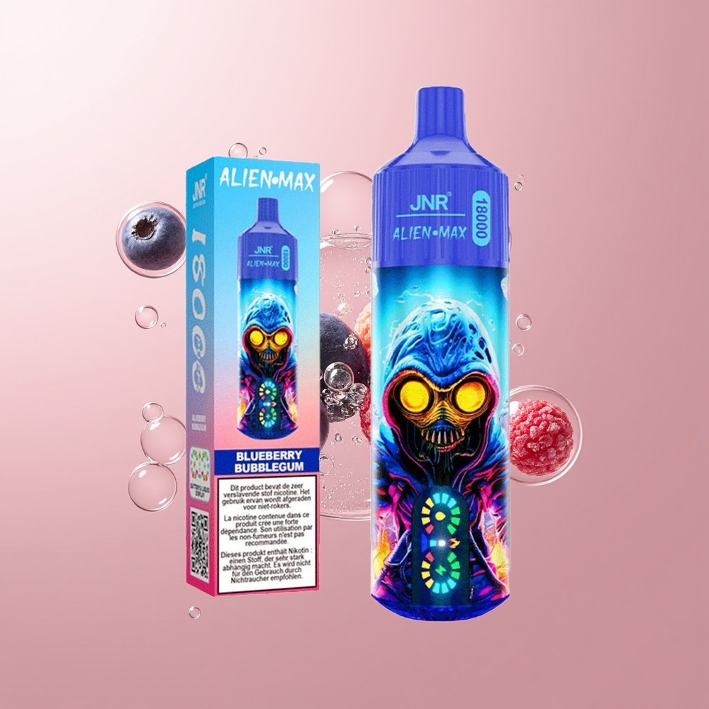 Blueberry Bubblegum JNR Alien Max 18000 Puffs Dual Mesh Coil