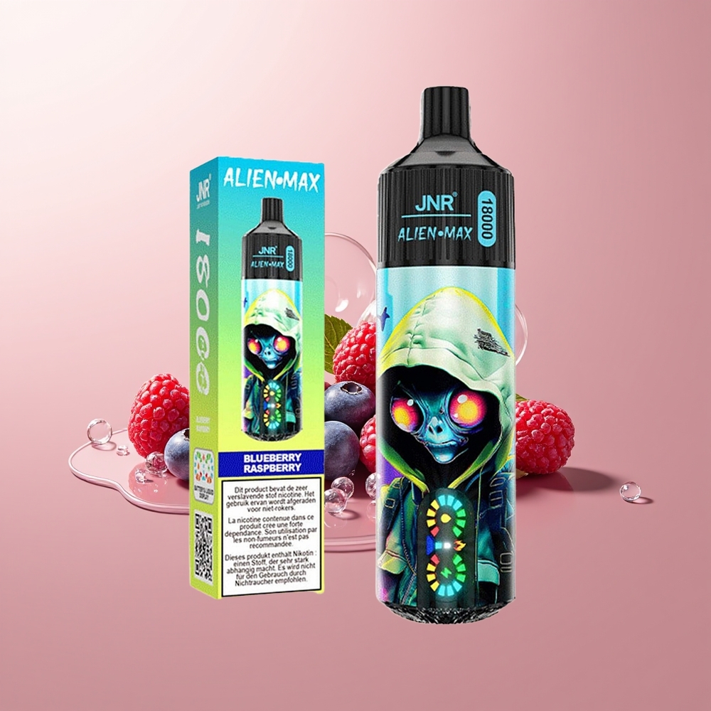 Blueberry Raspberry JNR Alien Max 18000 Puffs Dual Mesh Disposable Vape