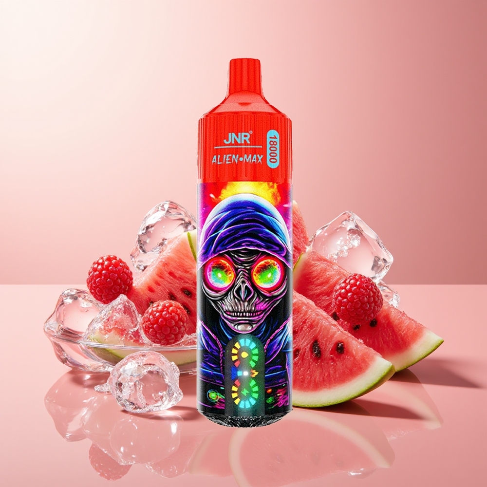 Raspberry Watermelon Ice JNR Alien Max 18000 Puffs Dual Mesh Disposable Vape