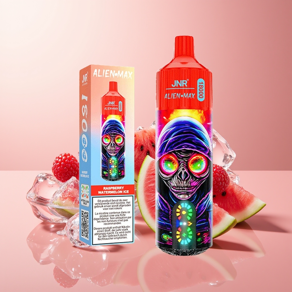 Raspberry Watermelon Ice JNR Alien Max 18000 Puffs Dual Mesh Disposable Vape