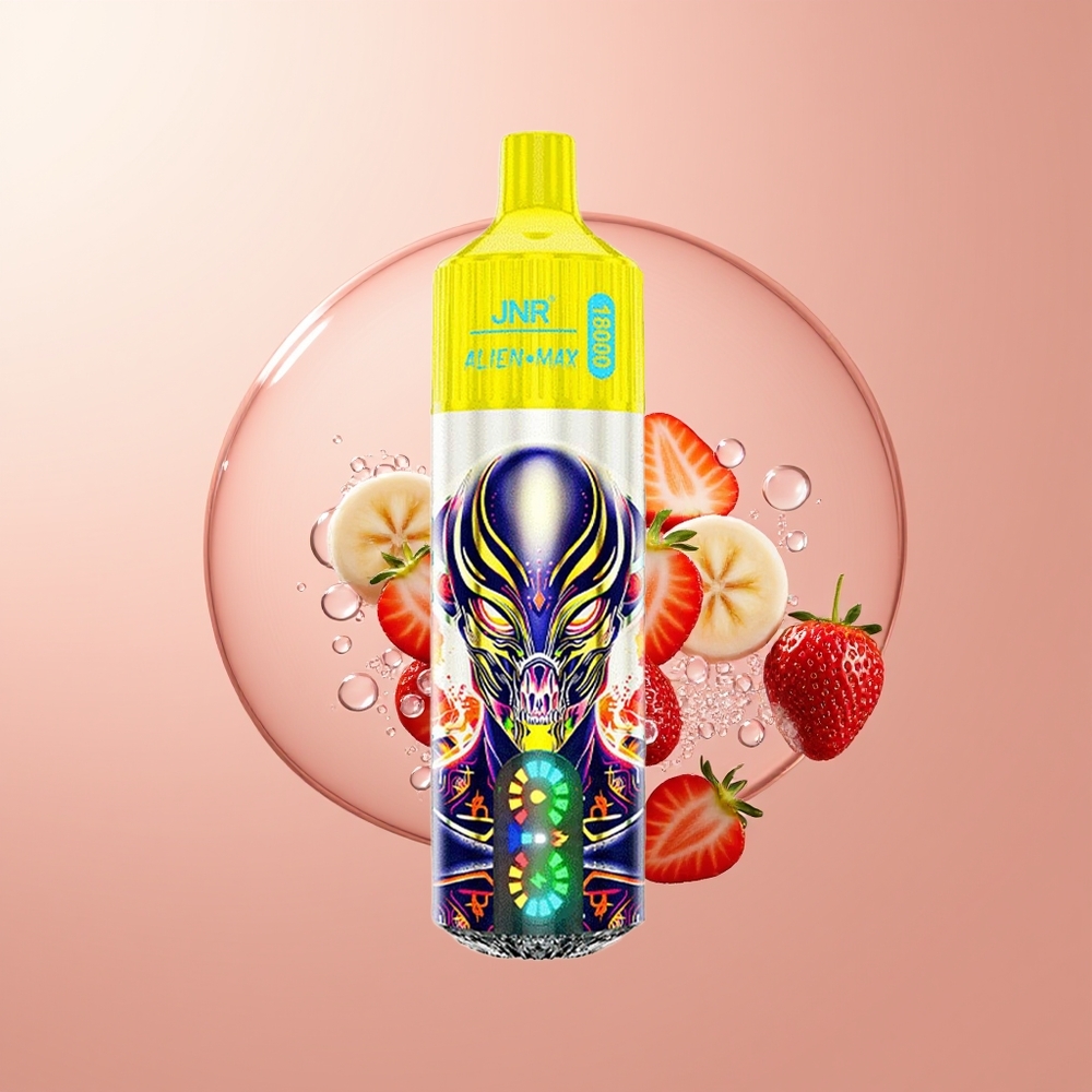 Strawberry Banana JNR Alien Max 18000 Puffs Dual Mesh Disposable Vape