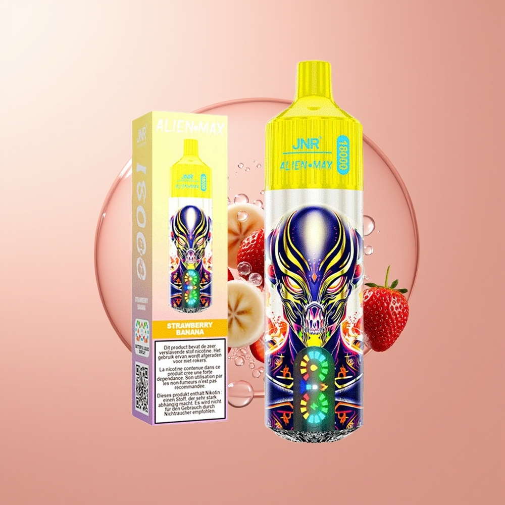 Strawberry Banana JNR Alien Max 18000 Puffs Dual Mesh Disposable Vape