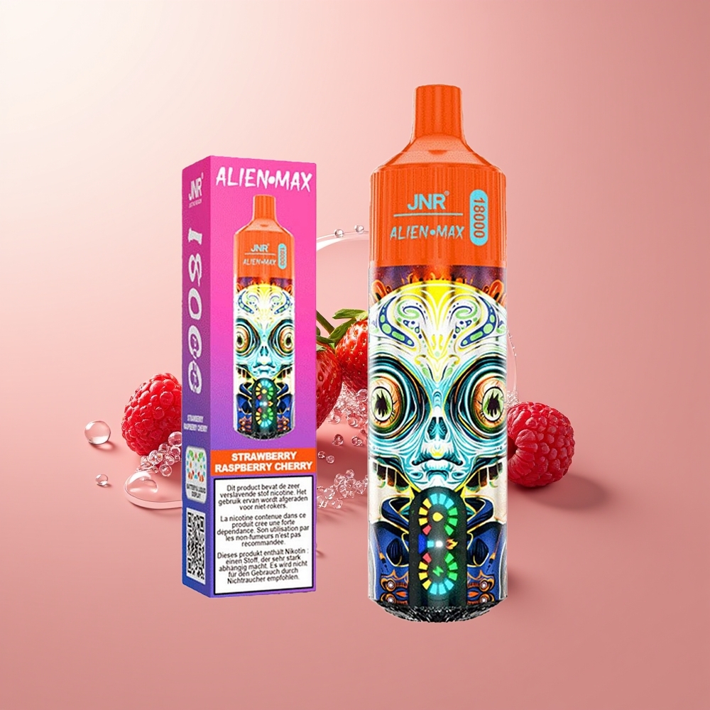 Strawberry Raspberry Cherry JNR Alien Max 18000 Puffs Dual Mesh Disposable Vape