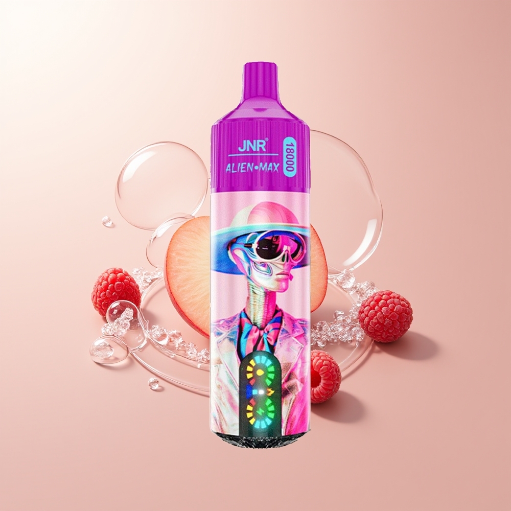 White Peach Razz JNR Alien Max 18000 Puffs Dual Mesh Disposable Vape