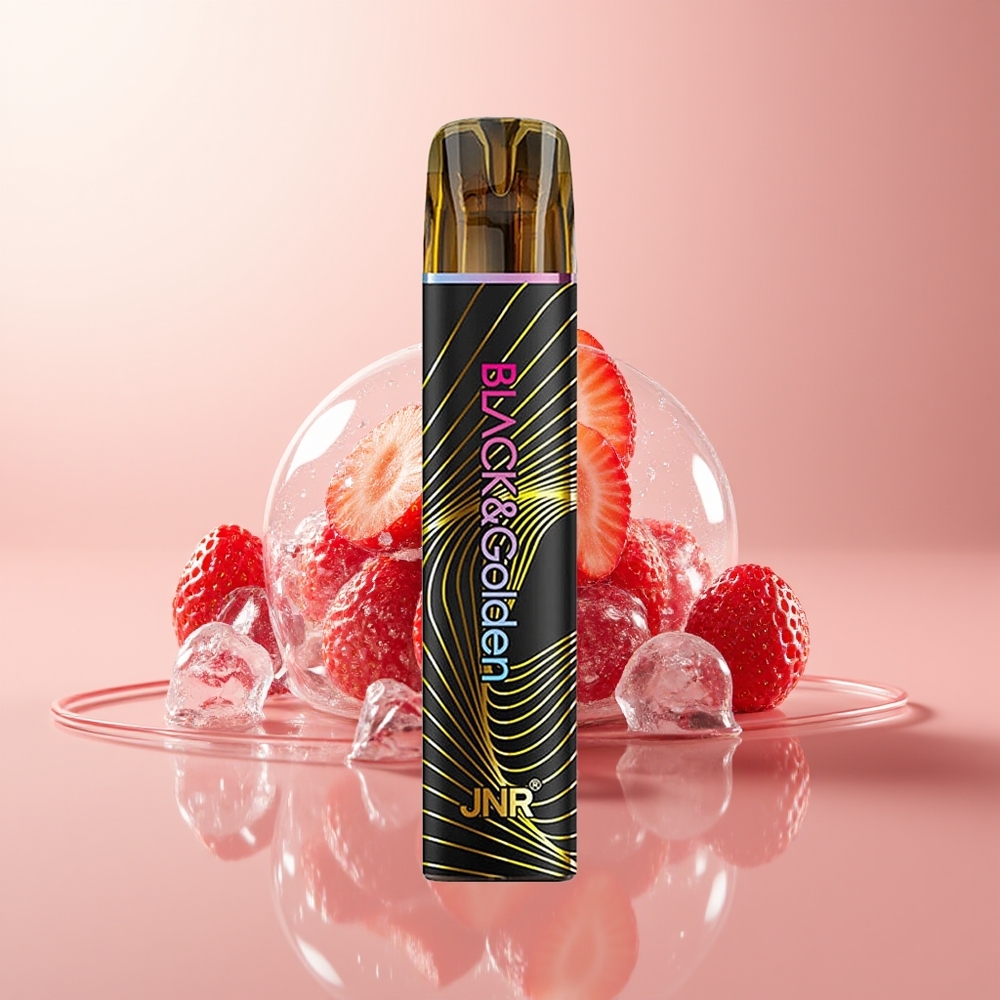 Strawberry Ice JNR Black&Golden 800 Puffs Disposable Vape TPD
