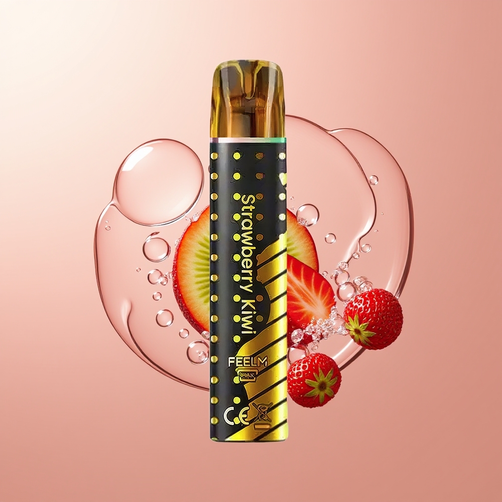 Strawberry Kiwi JNR Black&Golden 800 Puffs Disposable Vape
