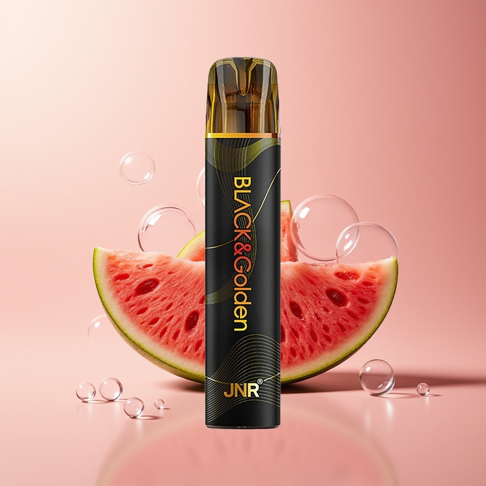 Watermelon Bubble Gum JNR Black&Golden 800 Puffs Disposable Vape 550mAh