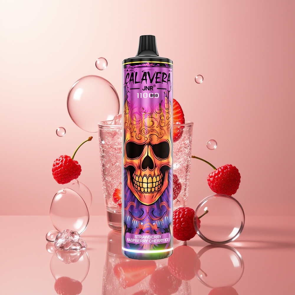 Strawberry Raspberry Cherry Ice JNR Calavera 11000 Puffs Type-C Disposable Vape
