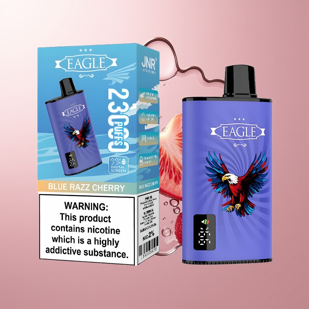 Blue Razz Cherry JNR EAGLE Smart 23000 Puffs Disposable Vape with Digital Screen