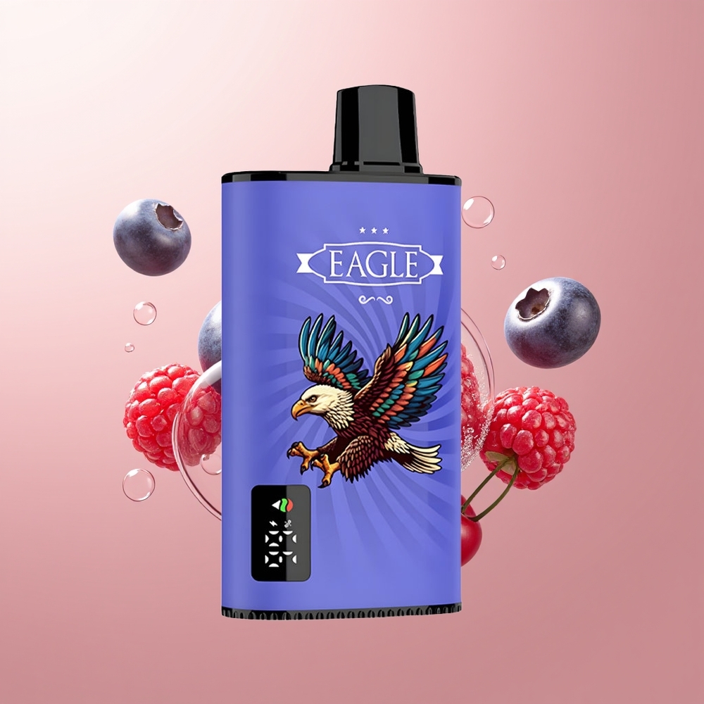 Blueberry Raspberry Cherry JNR EAGLE Smart 23000 Puffs Digital Screen Disposable Vape