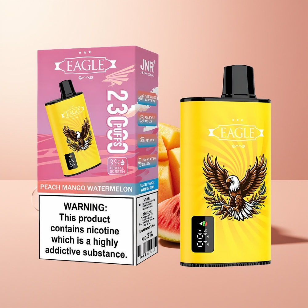 Peach Mango Watermelon JNR EAGLE Smart 23000 Puffs Digital Screen Disposable Vape