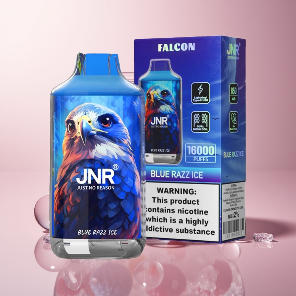 Blue Razz Ice JNR Falcon 16000 Puffs Dual Mesh Disposable Vape