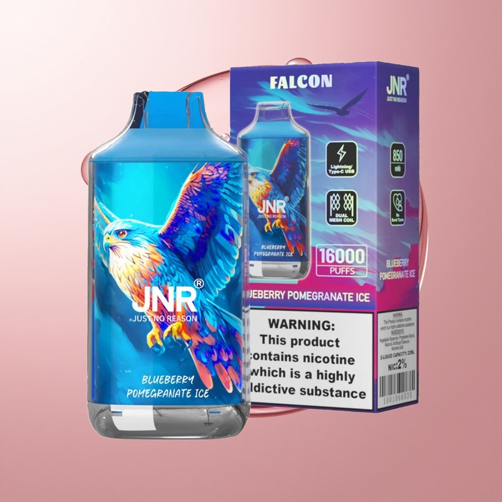 Blueberry Pomegranate Ice JNR Falcon 16000 Puffs Smart LED Display