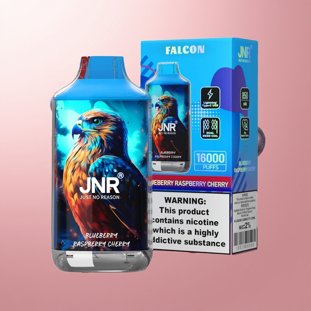 Blueberry Raspberry Cherry JNR Falcon 16000 Puffs Dual Mesh Coil