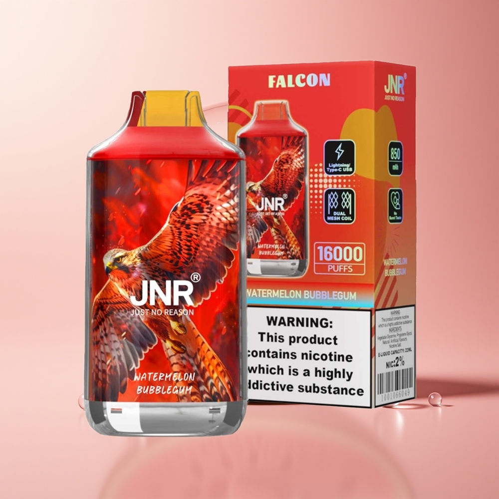 Watermelon Bubblegum JNR Falcon 16000 Puffs Dual Mesh Coil