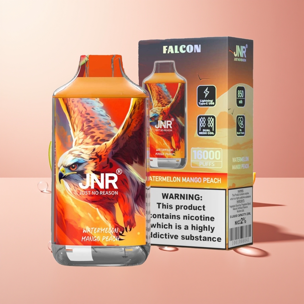Watermelon Mango Peach JNR Falcon 16000 Puffs Dual Mesh Coil