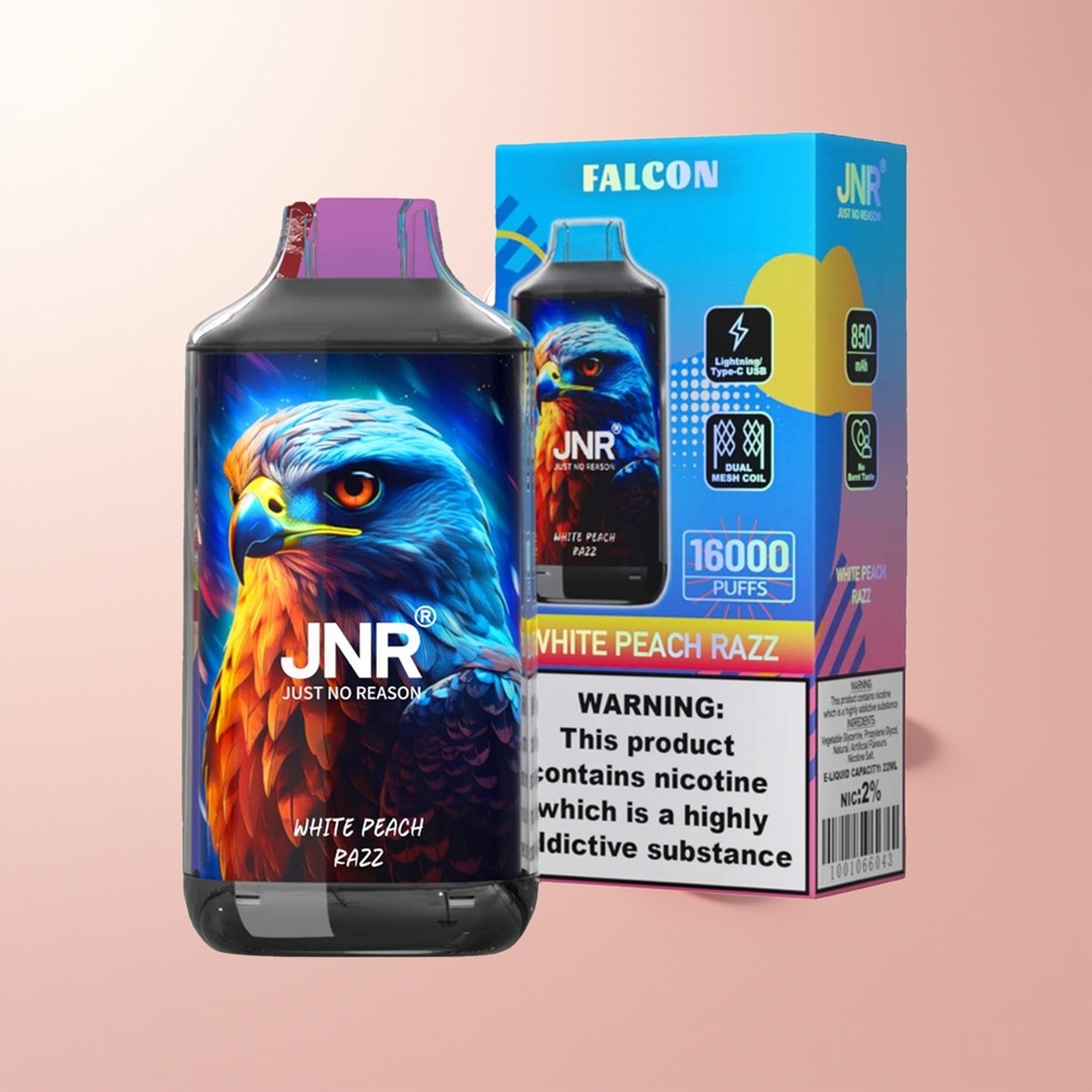 White Peach Razz JNR Falcon 16000 Puffs 850 mAh Disposable Vape