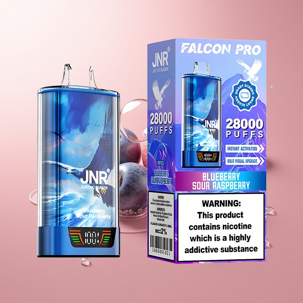 Blueberry Sour Raspberry JNR Falcon Pro 28000 Puffs Dual Mesh Coil