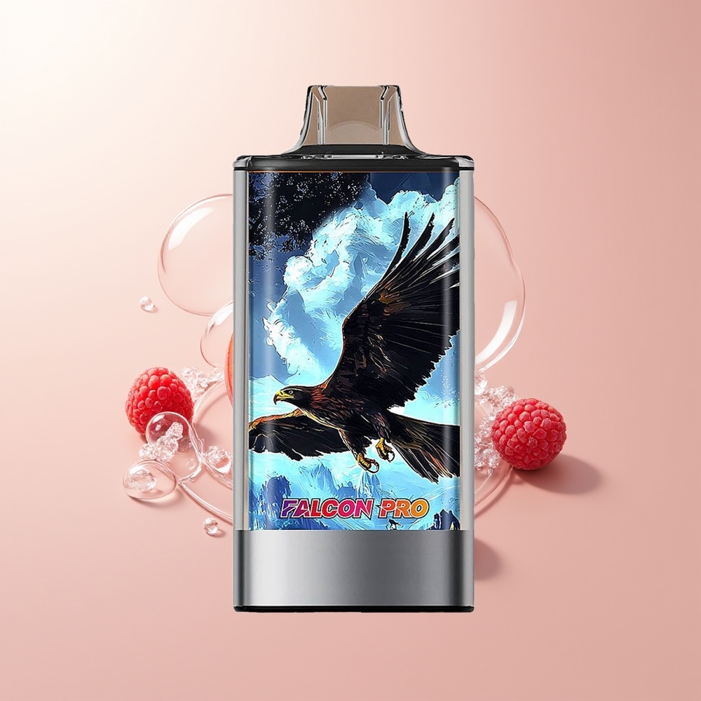 White Peach Razz JNR Falcon Pro 28000 Puffs Disposable Vape Smart Display
