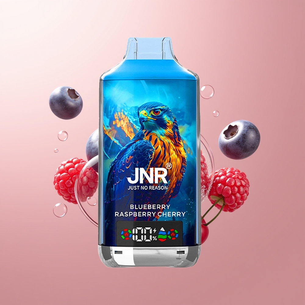 Blueberry Raspberry Cherry JNR Falcon X 18000 Puffs Dual Mesh Coil Disposable Vape