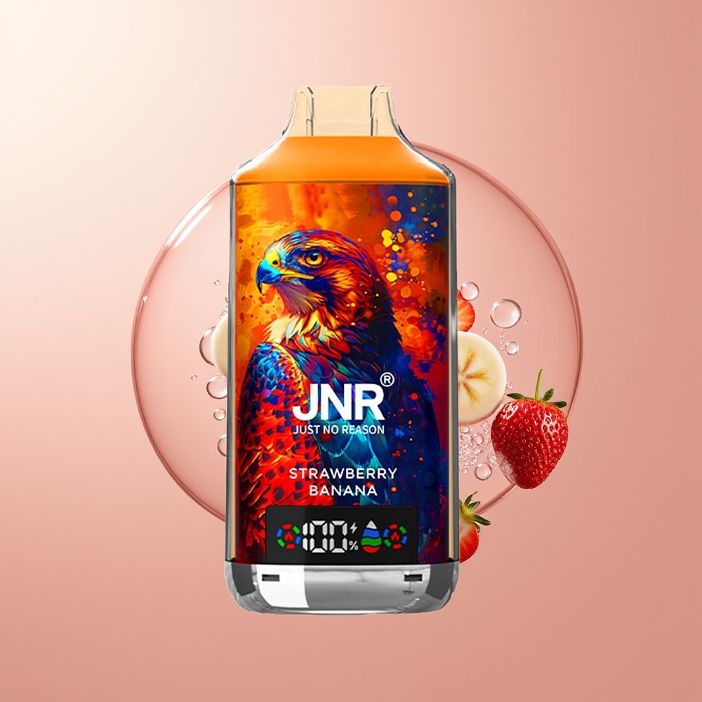 Strawberry Banana JNR Falcon X 18000 Puffs Digital Display
