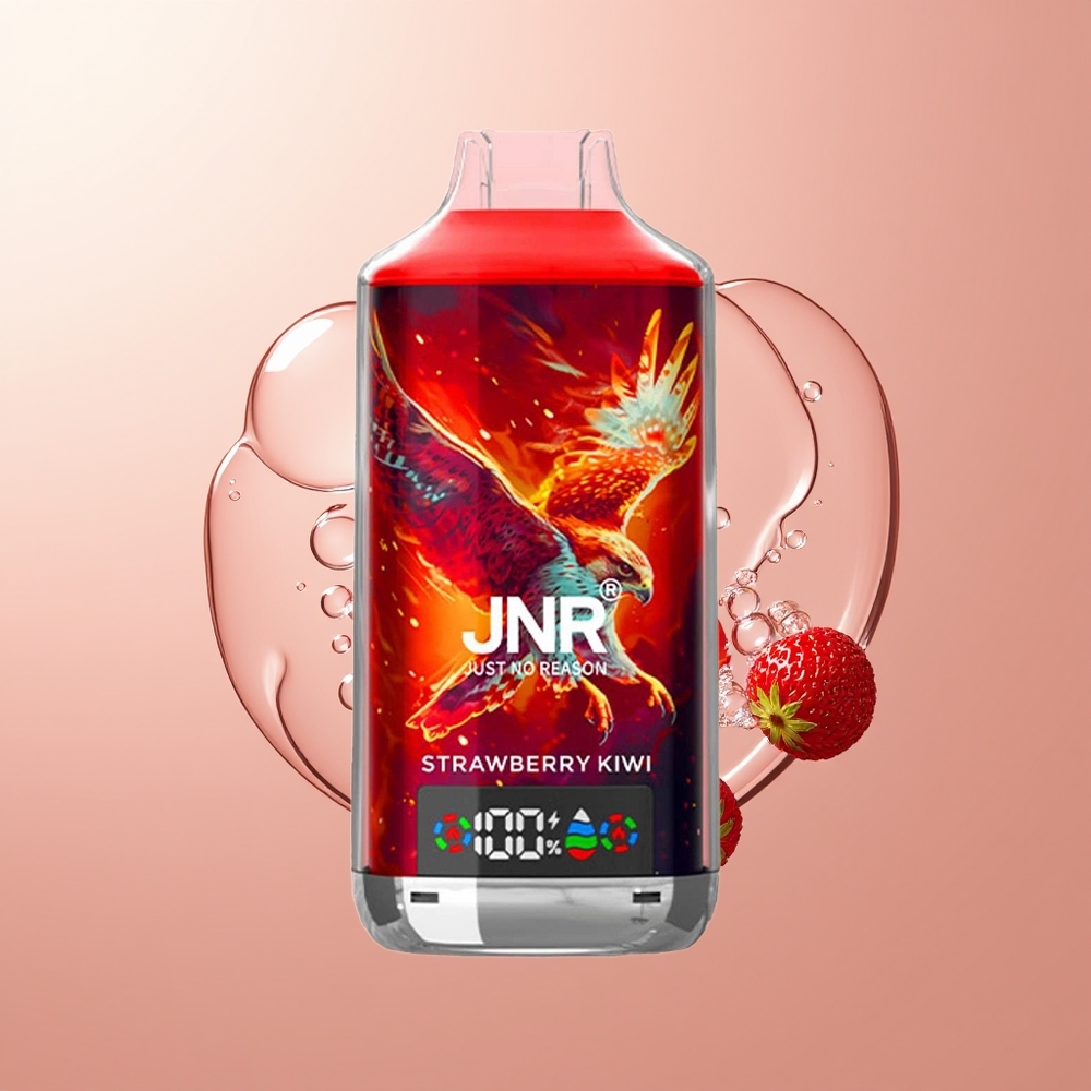 Strawberry Kiwi JNR Falcon X 18000 Puffs Digital Display