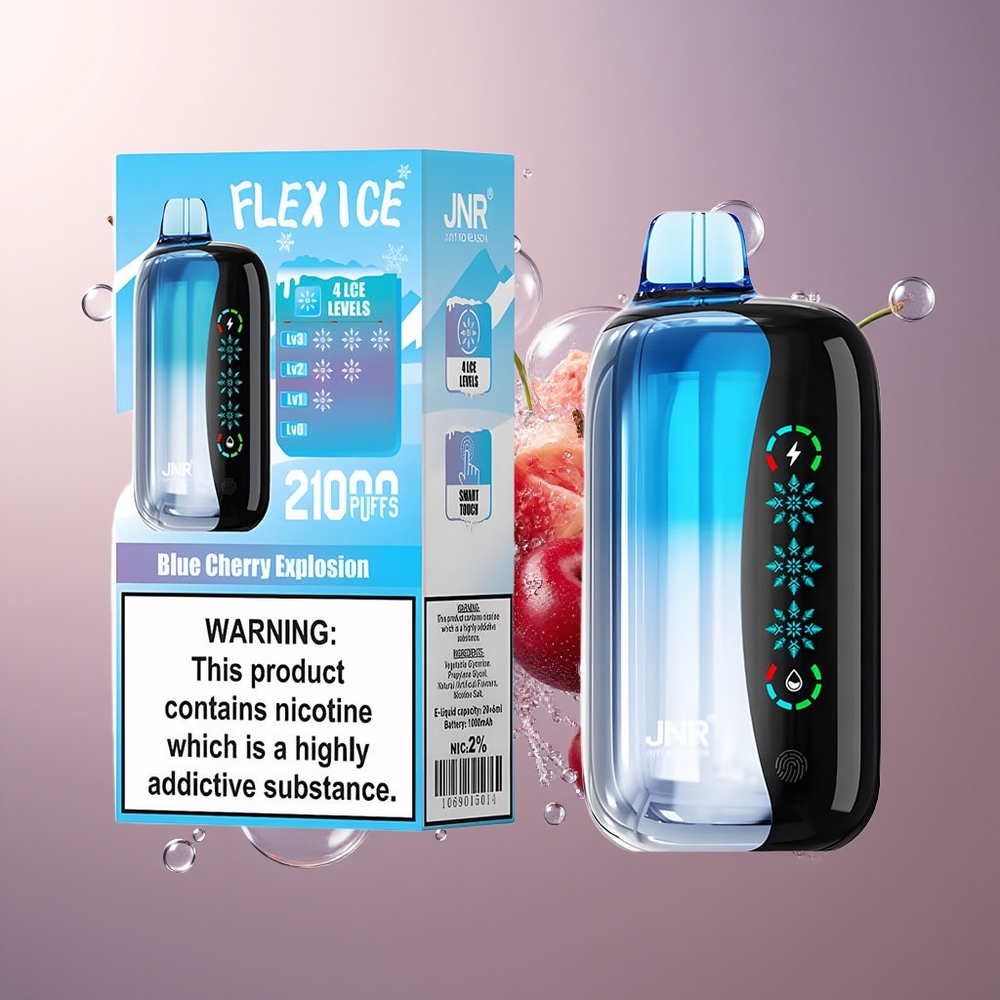 Blue Cherry Explosion JNR Flex Ice 21000 Puffs Disposable Vape Touch Screen
