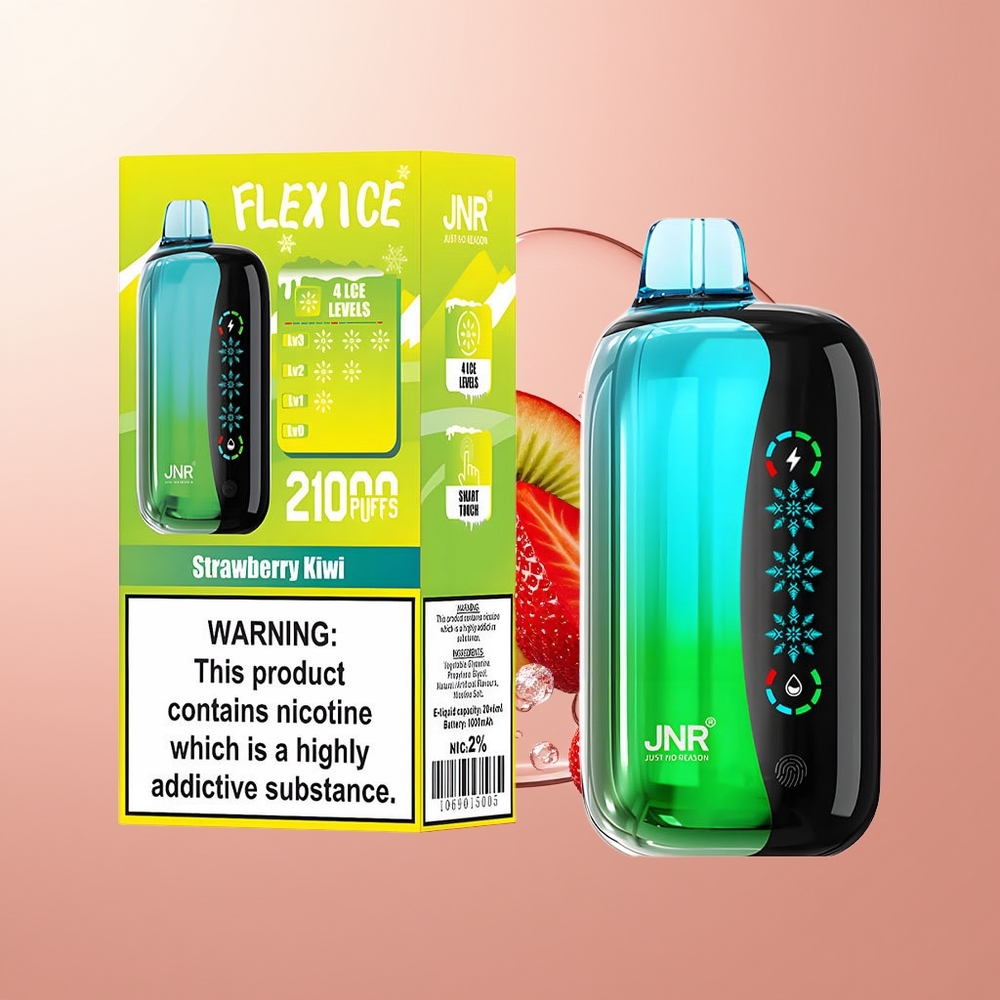 Strawberry Kiwi JNR Flex Ice 21000 Puffs Ice Adjustable