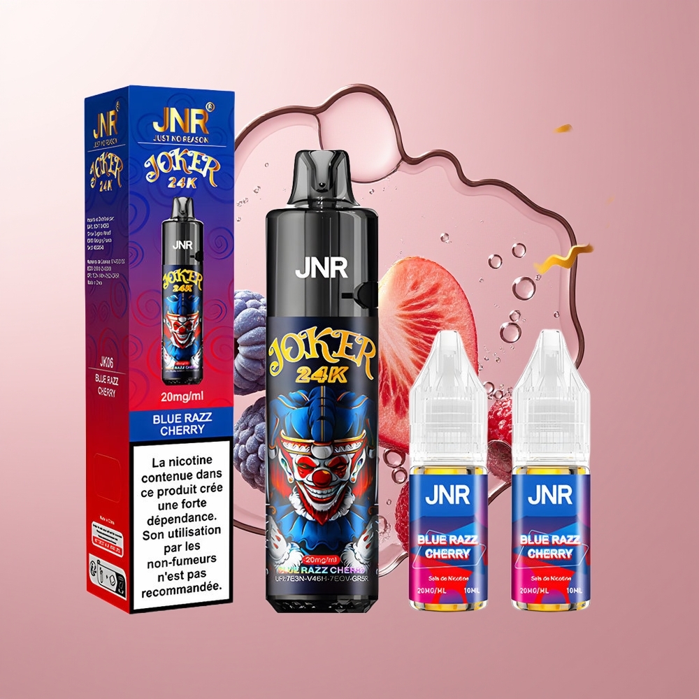 Blue Razz Cherry JNR Joker 24000 Puffs Disposable Vape 2% Nicotine