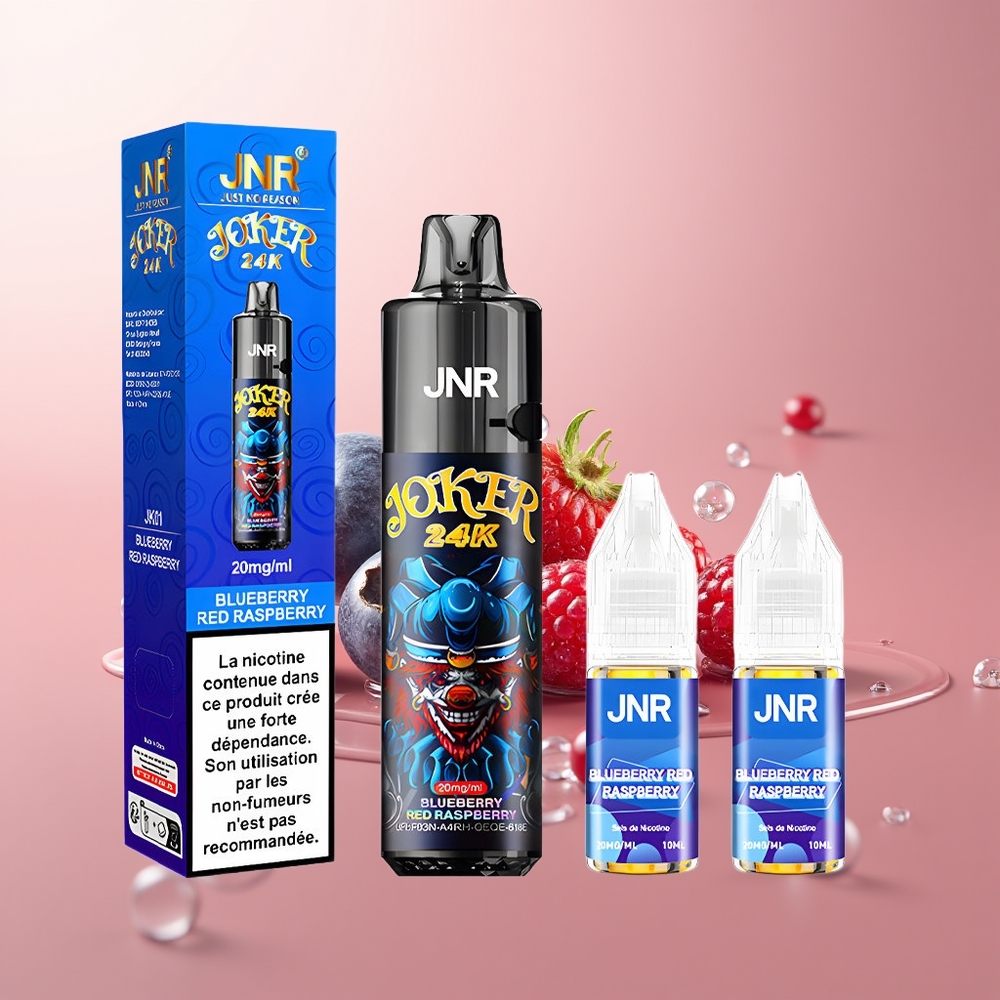 Blueberry Red Raspberry JNR Joker 24K 24000 Puffs Disposable Vape