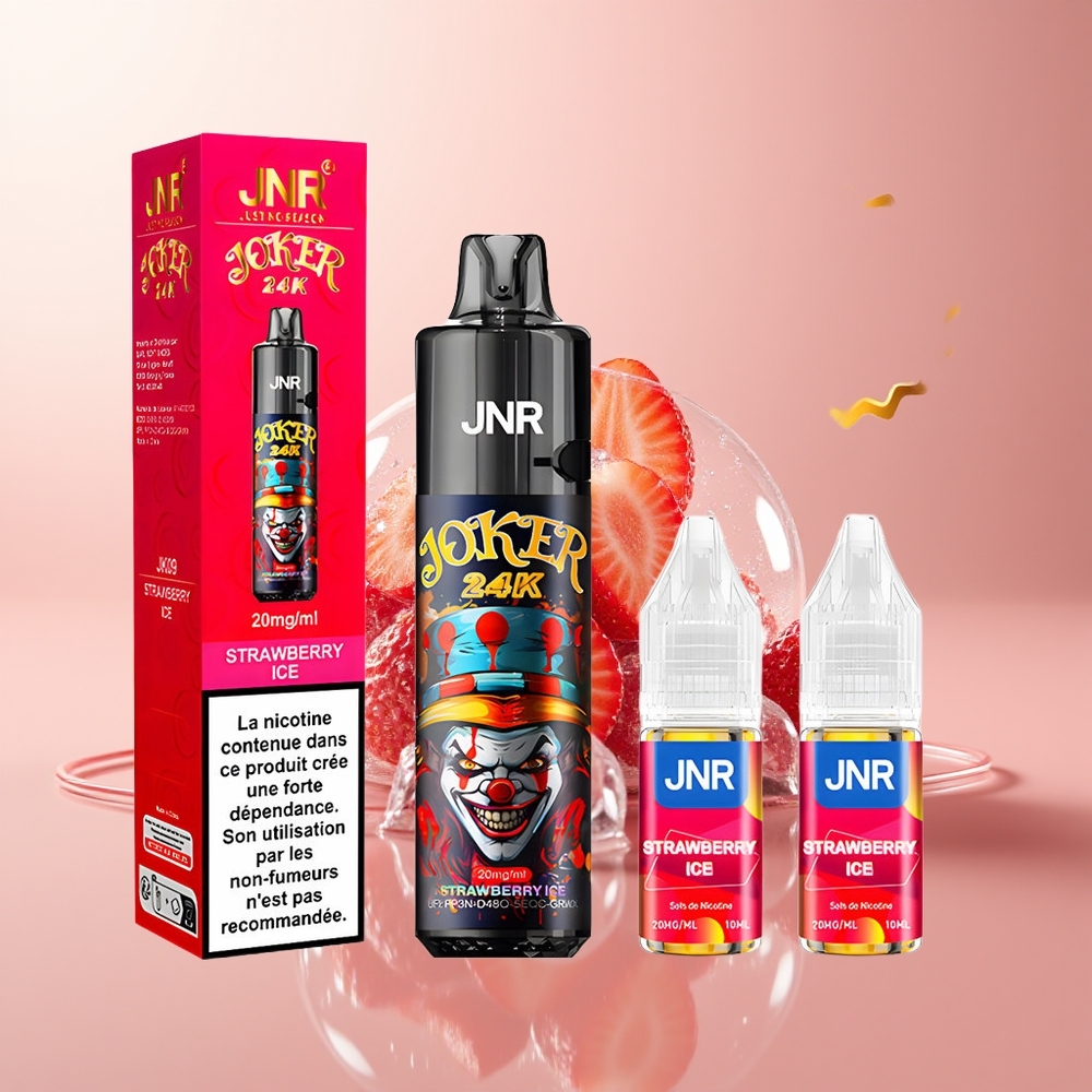 Strawberry Ice JNR Joker 24K 24000 Puffs Disposable Vape