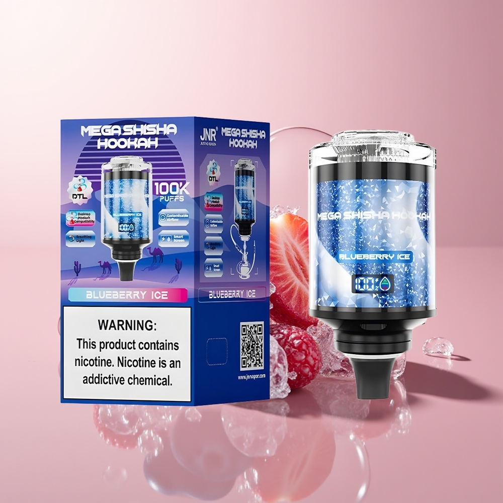Blueberry Ice JNR Mega Shisha Hookah 100K Desktop Compatibility