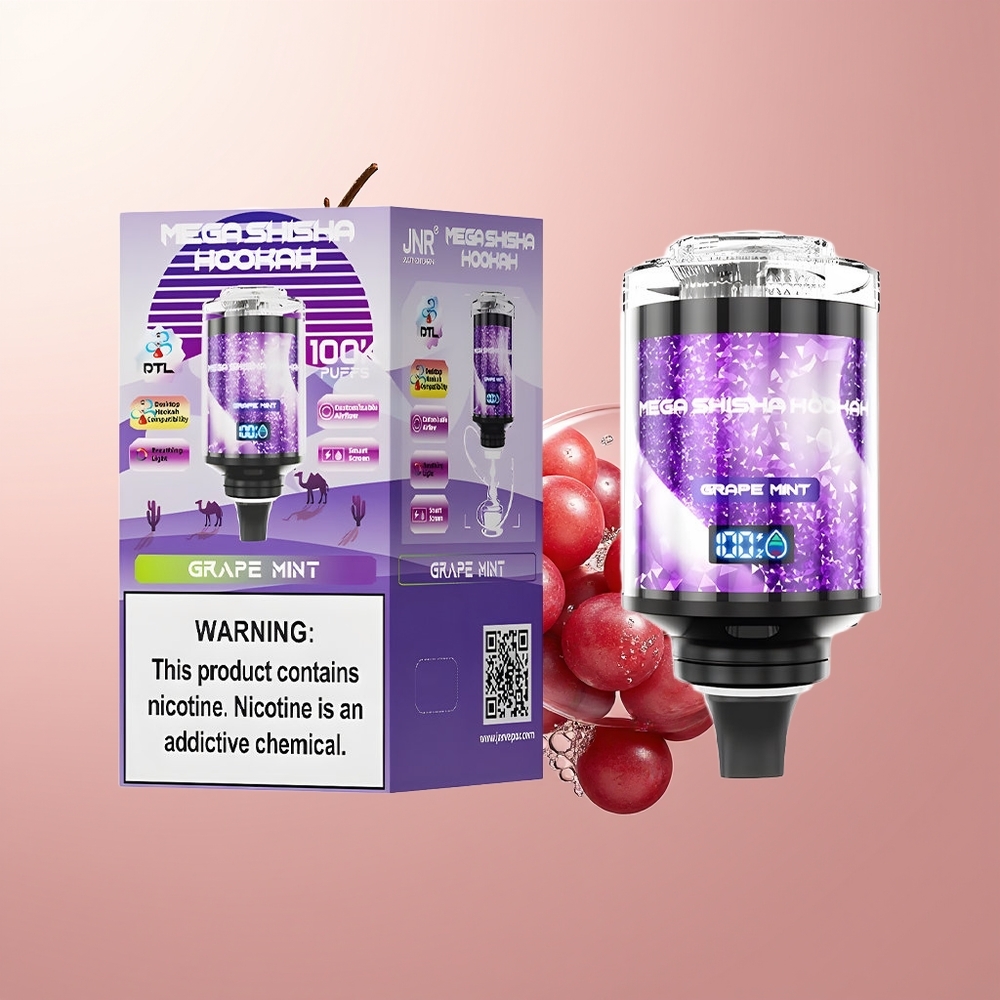 Grape Mint JNR Mega Shisha Hookah 100K Desktop Compatibility 100000 Puffs