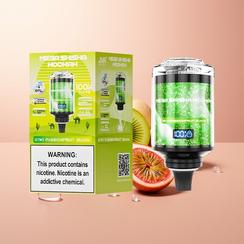 Kiwi Passionfruit Guava JNR Mega Shisha Hookah 100K Desktop Compatibility 100000 puffs