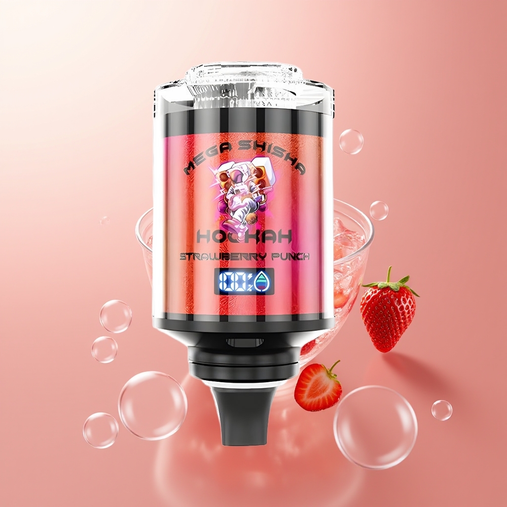 Strawberry Punch JNR Mega Shisha Hookah 100K Puffs Desktop Compatibility