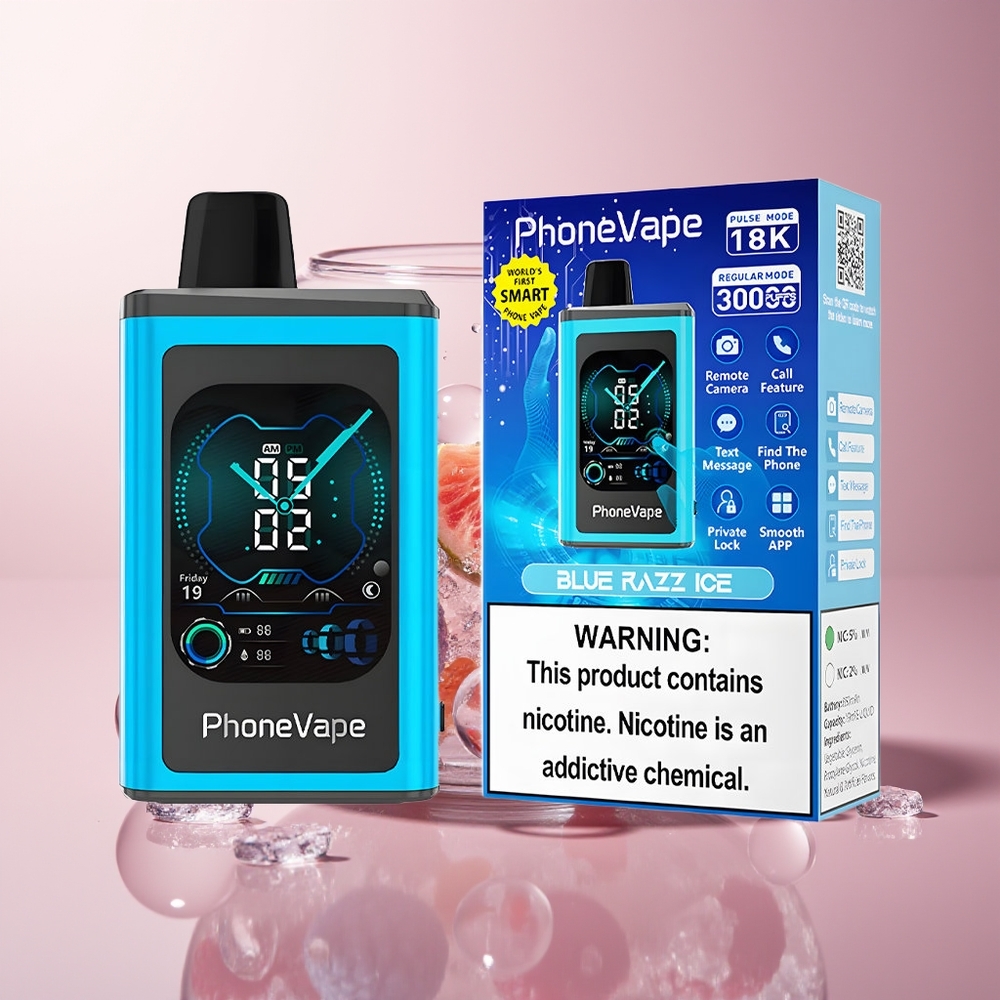 Blue Razz Ice JNR PhoneVape 30000 Turbo Disposable Vape