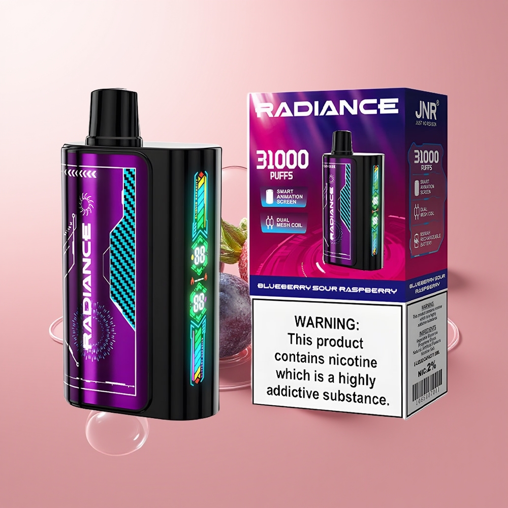 Blueberry Sour Raspberry JNR Radiance 31000 Puffs Disposable Vape Dual Mesh Coil