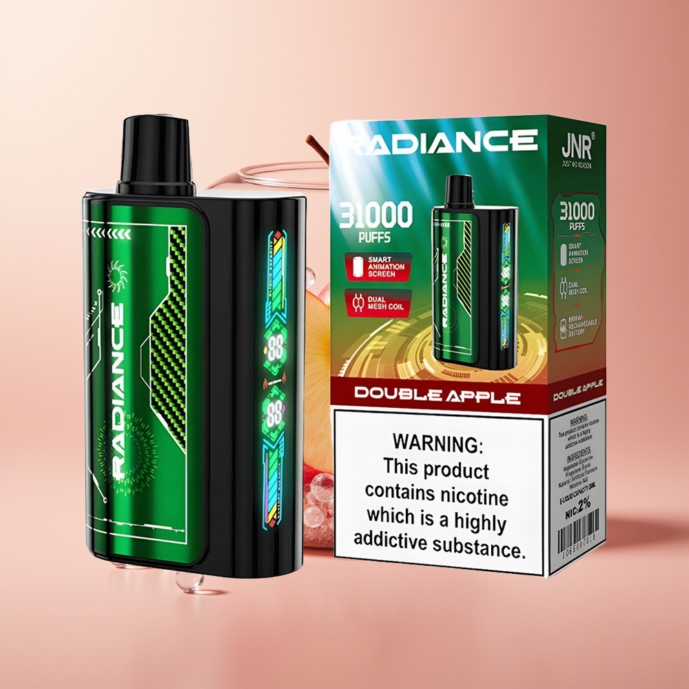 Double Apple JNR Radiance 31000 Puffs Disposable Vape Dual Mesh Coil
