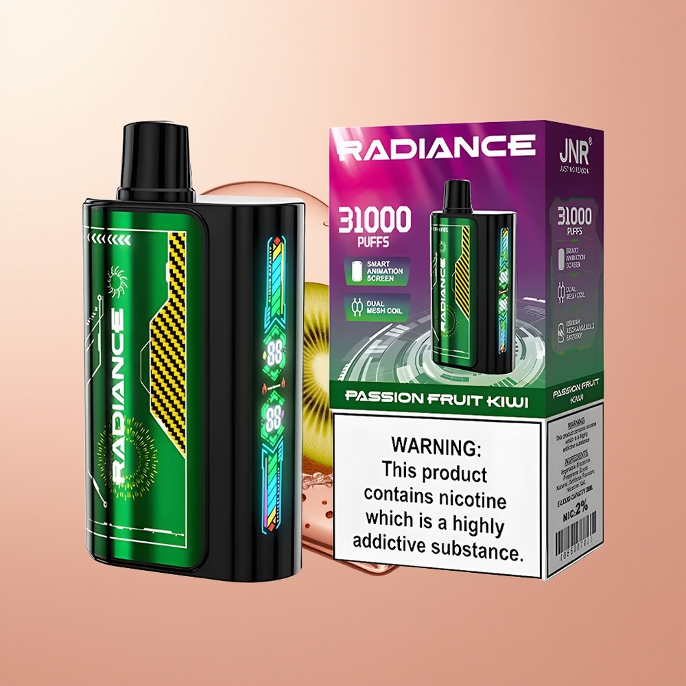 Passion Fruit Kiwi JNR Radiance 31000 Puffs Dual Mesh Disposable Vape