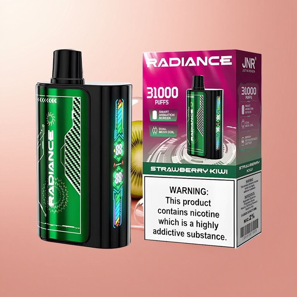 Strawberry Kiwi JNR Radiance 31000 Puffs Dual Mesh Coil